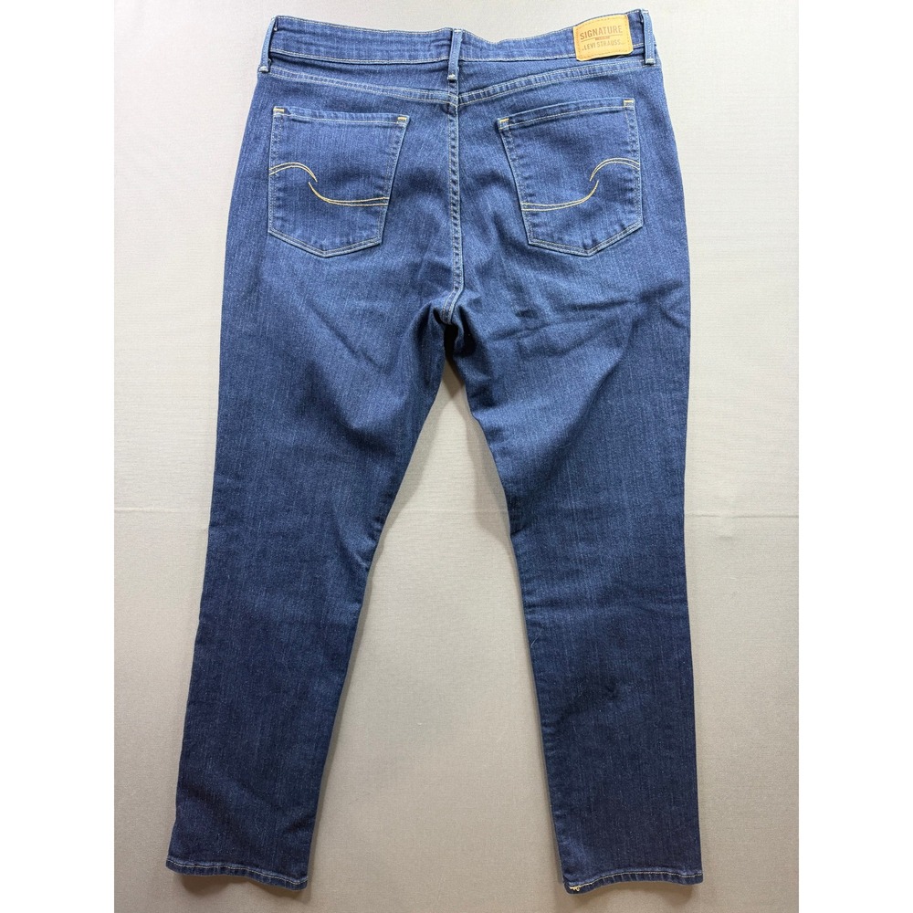 Levi's Signature Straight Jeans Womens Blue Mid Rise 31x30